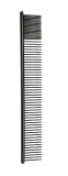 Metallkamm Combi, Round Back, Black, 25 cm, G&F